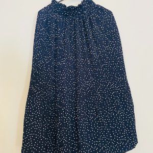 BLUE WHITE POLKA DOT SKIRT